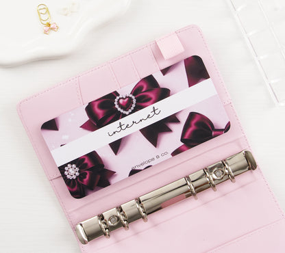 Burgundy Bow Envelope Inserts (Customizable)