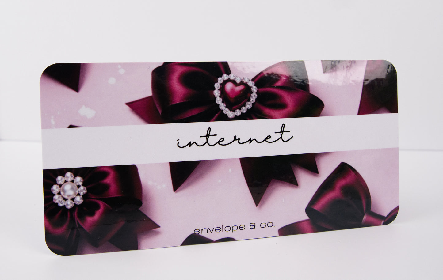 Burgundy Bow Envelope Inserts (Customizable)