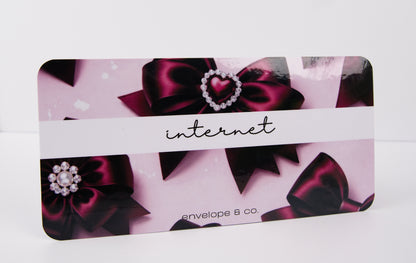 Burgundy Bow Envelope Inserts (Customizable)