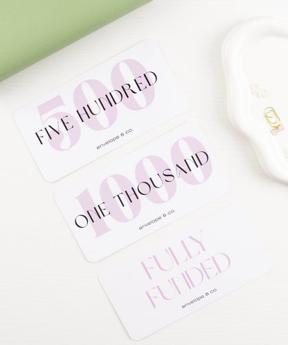 Pink Minimalist Placeholder (Set of 3)